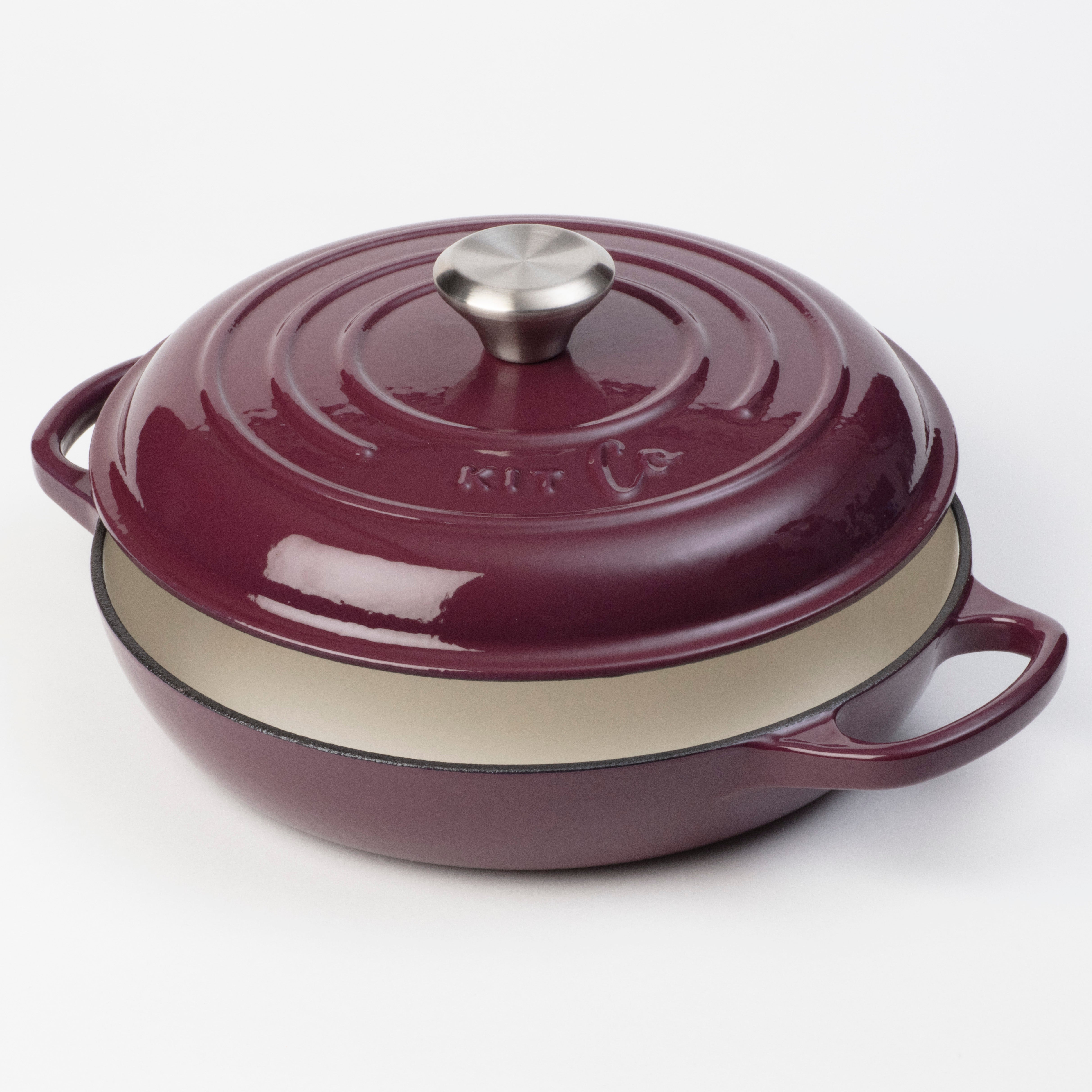 KitCo Cast Iron Shallow Casserole 2.2L 26cm - Mulberry