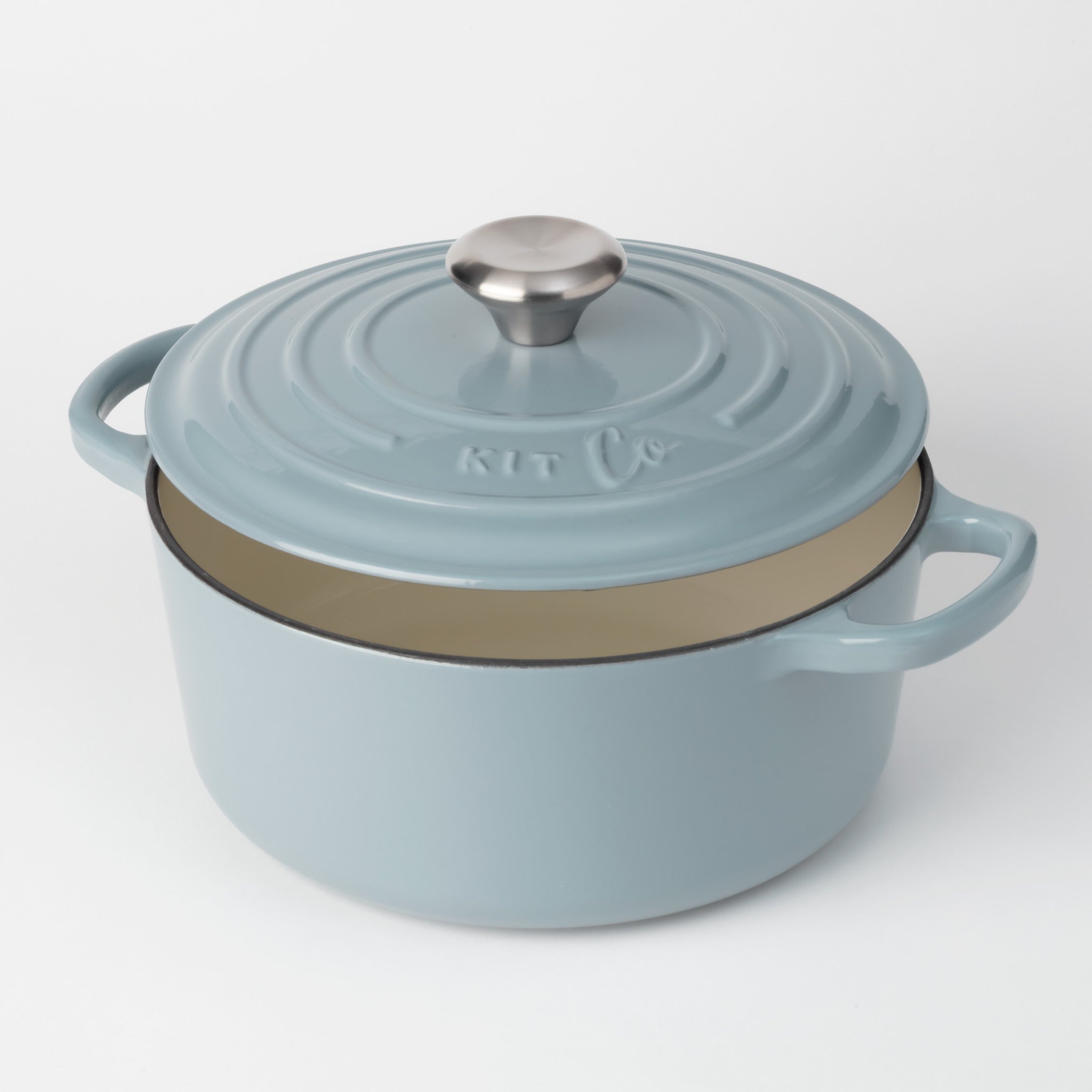 KitCo Cast Iron Standard Casserole 4L - Earl Grey