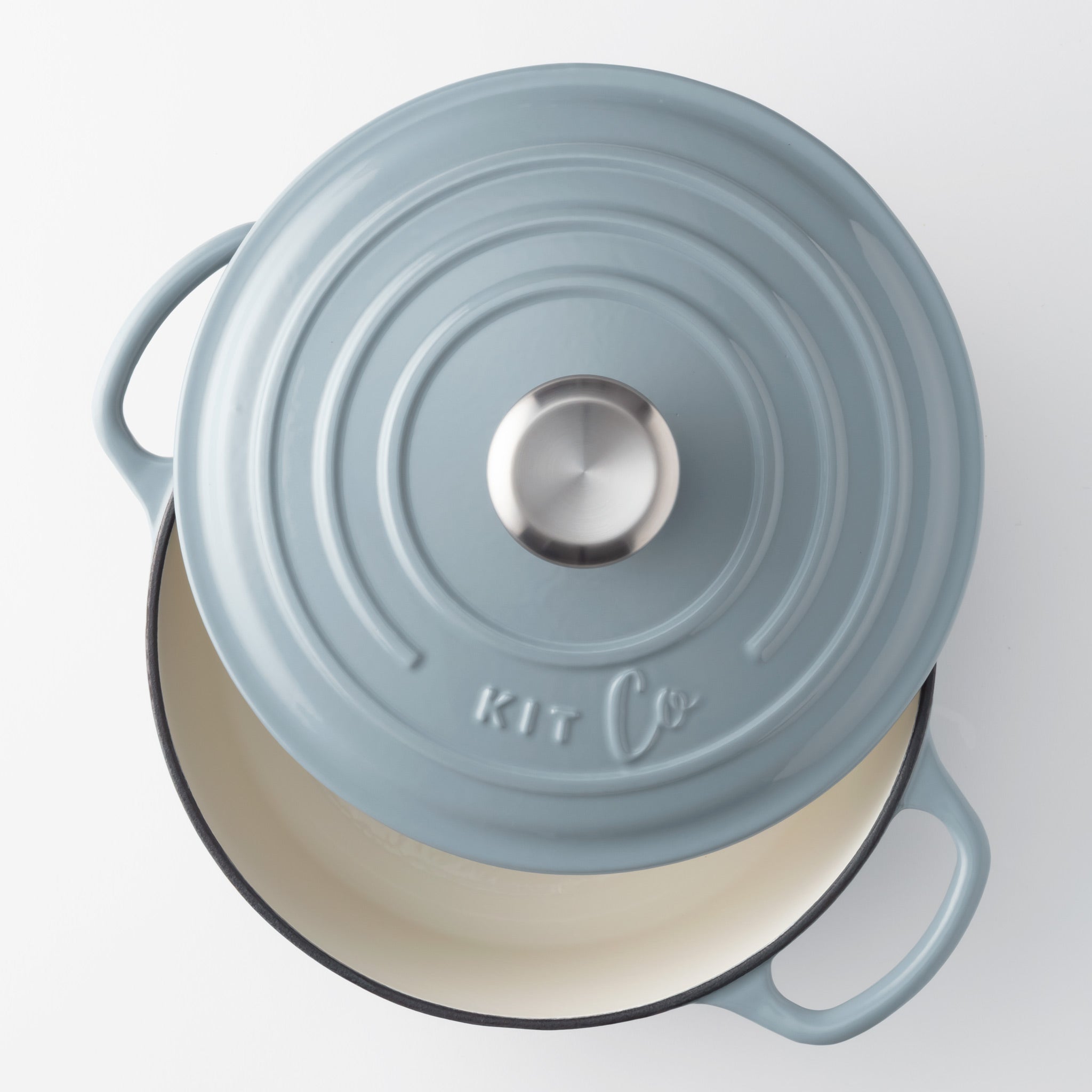 KitCo Cast Iron Standard Casserole 4L - Earl Grey